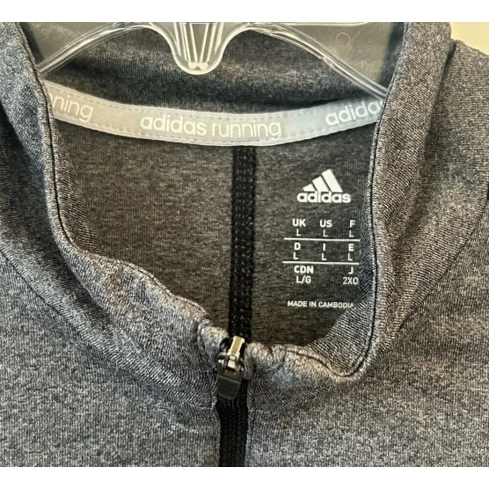 ADIDAS Set of 2 Men's Activewear Running Jacket Sweater 1/4 Zip Full Zip Large